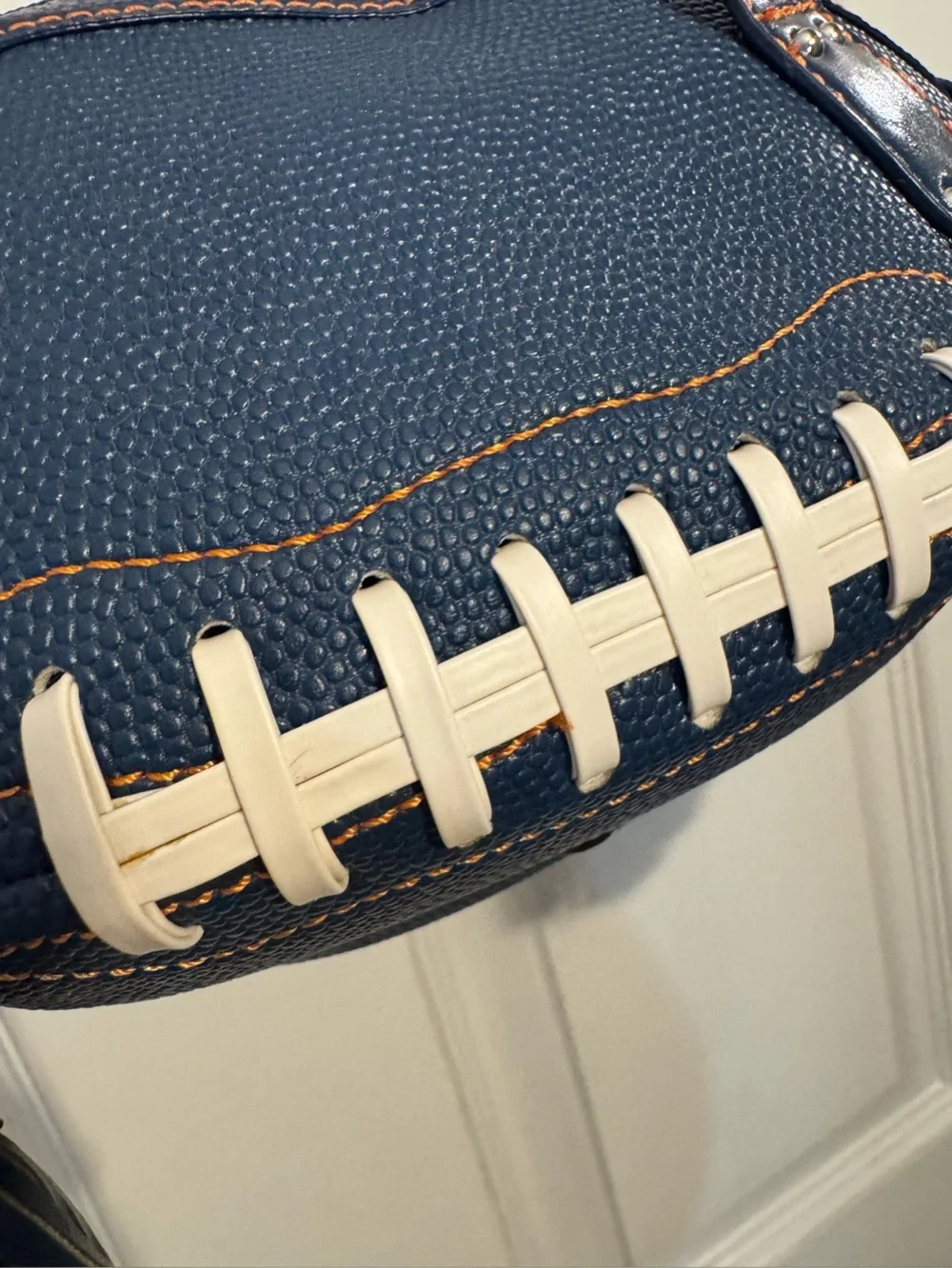 Blue Football Shaped Shoulder Bag